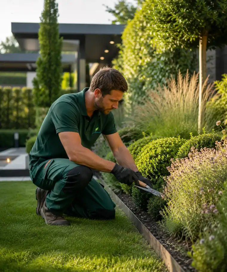 Entretien de jardin à Lyon : haies taillées et massifs nets par Arbélys